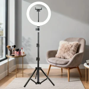 10-Inch LED Ring Light with Tripod & Phone Holder