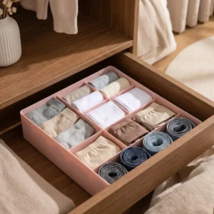 5-Compartment Drawer Organizer for Socks, Underwear & Small Items