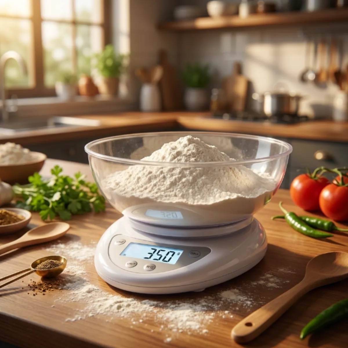 5kg Digital Kitchen Scale with LED Display & Tray