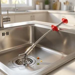 90cm Stainless Steel Sink Drain Opener & Pipe Cleaning Tool